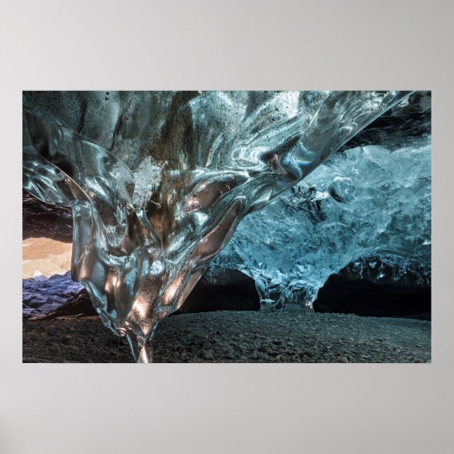 Poster Estalactite de Gelo numa Caverna de Gelo (Frente)