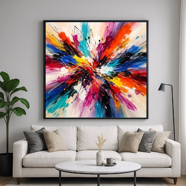 Poster Estallido de Cor Chroma - Arte Abstrato (Criador carregado)