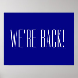 Poster Estamos de Volta Azul