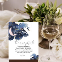 Estamos sobre a chá de fraldas da Lua azul Cápsula