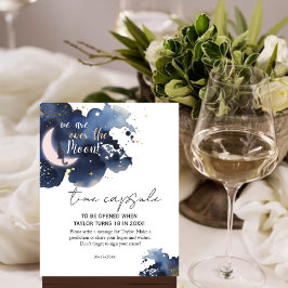 Poster Estamos sobre a chá de fraldas da Lua azul Cápsula