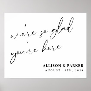 Poster Estamos tão contentes que esteja aqui de boas-vind