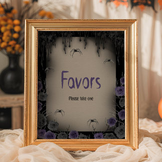 Poster Estamos tendo um Sinal de Favors Vintage Baby Roxo