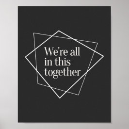 Poster Estamos todos juntos nesta citação da igualdade