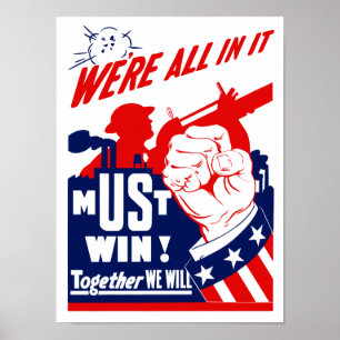 Poster Estamos Todos Nisso -- II Guerra Mundial