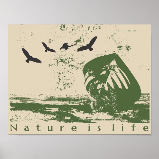 Poster Estampa Natureza é vida (Frente)