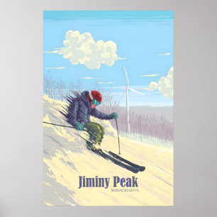 Poster Estância de Esqui Jiminy Peak Massachusetts EUA Vi