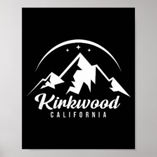 Poster Estância de esqui Kirkwood Califórnia esqui snowbo