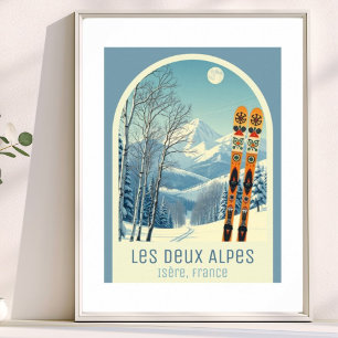 Poster Estância de esqui Les Deux Alpes Isère França