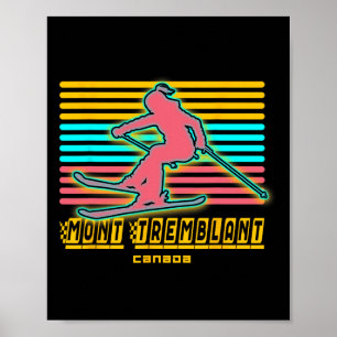 Poster Estância de esqui Mont Tremblant Canadá Quebec Esq