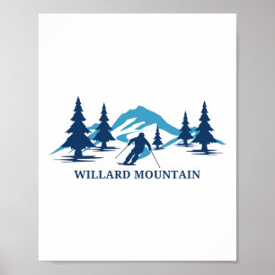 Poster Estância de esqui Willard Mountain Nova York Esqui