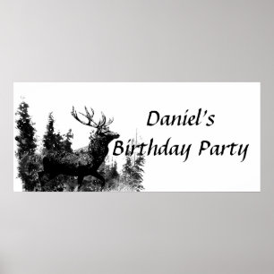 Poster Estandarte de festa de aniversário personalizado v
