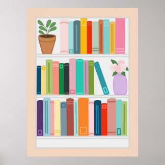 Poster estante Colorida