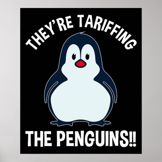 Poster Estão a Tarifar os Pinguins! (Frente)