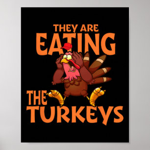 Poster Estão Comendo A Turquia Engraçada Donald Trump Tha