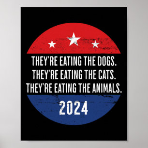 Poster Estão comendo os cães que estão comendo a comida