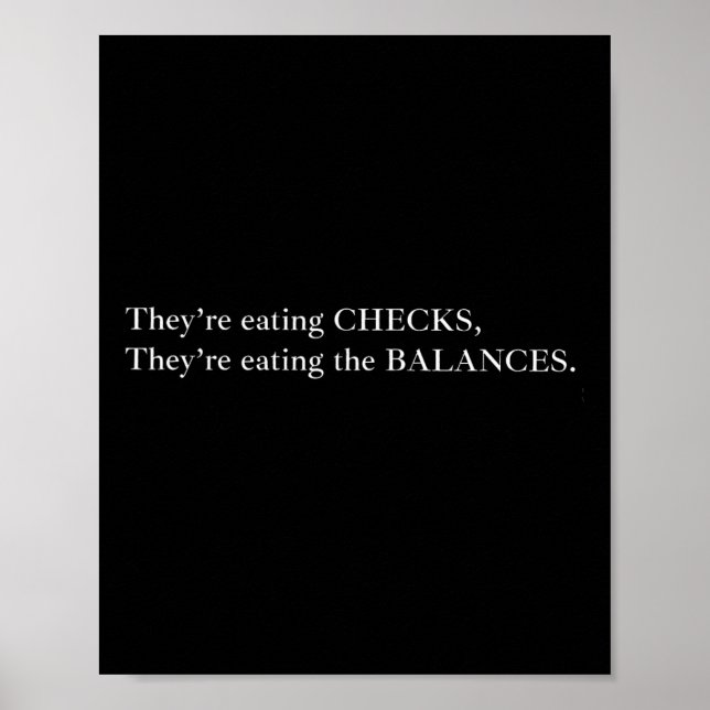 Poster Estão comendo os cheques que estão comendo o Balan (Frente)