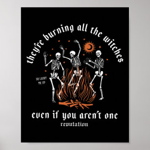 Poster Estão queimando o esqueleto do Dia das Bruxas