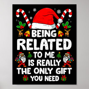 Poster Estar Relacionado a Mim Camisa de Natal Divertida