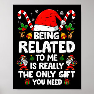 Poster Estar Relacionado A Mim Família De Natal Engraçada