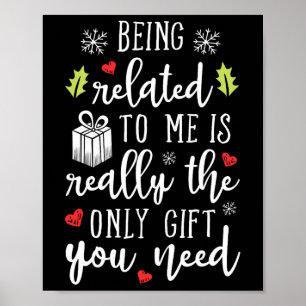 Poster Estar Relacionado A Mim Família De Natal Engraçada