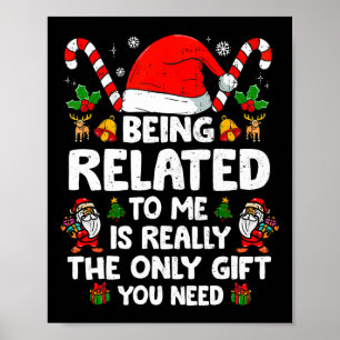 Poster Estar Relacionado A Mim Família De Natal Engraçada