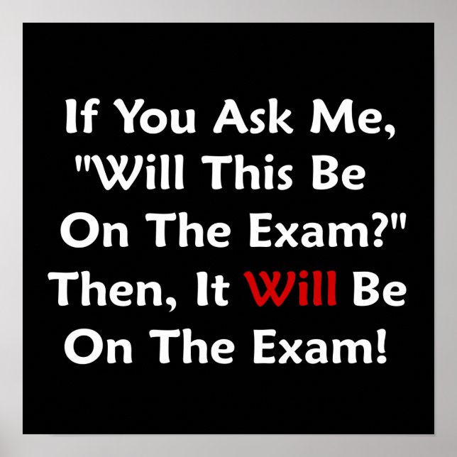 Poster Estará No Exame? (Frente)