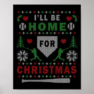 Poster Estarei em Casa no Natal Venda Natal Feio