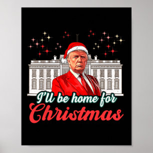 Poster Estarei Em Casa Para O Natal Engraçado.