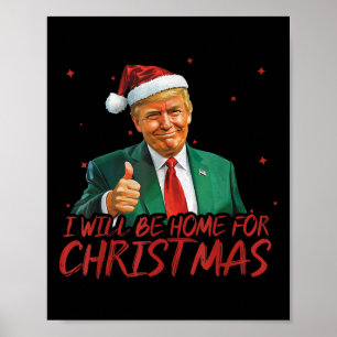 Poster Estarei Em Casa Para O Natal Engraçado.