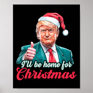 Poster Estarei Em Casa Para O Natal Engraçado.
