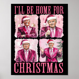 Poster Estarei Em Casa Para Papais noeis De Natal Engraça