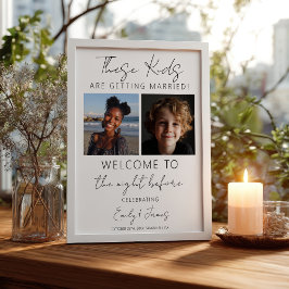 Poster Estas Crianças Estão Se Casando Em Janto De Ensaio