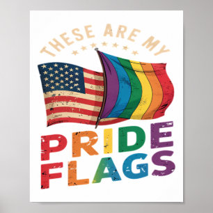 Poster Estas São Minhas Bandeiras do Orgulho Bandeira EUA