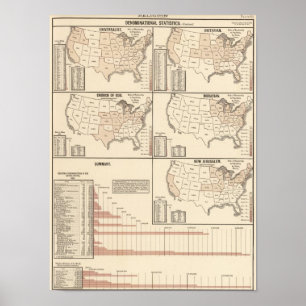Pôster Estatísticas confessionais dos Estados Unidos