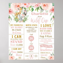 Poster Estatísticas de 1º Aniversário dos Animais da Selv