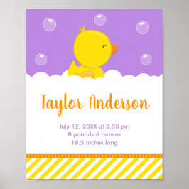 Poster Estatísticas de Nascimento de Borracha Ducky Amare