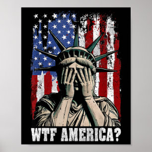 Poster Estátua Anti-Trump Da Liberdade Dos Eua Da América