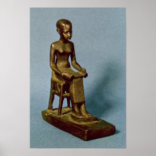 Poster Estátua assentada de Imhotep que guardara um