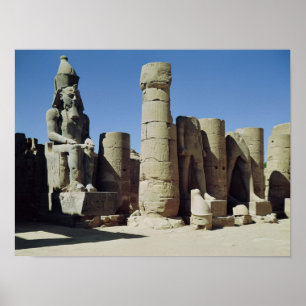 Poster Estátua assentada de Ramesses II