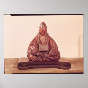Pôster Estátua assentada do período de Basho Edo