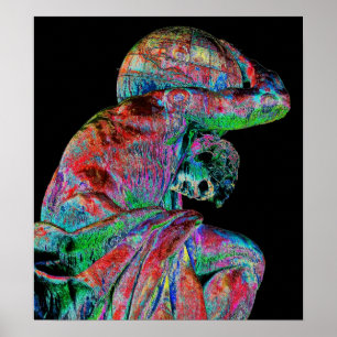 Poster Estátua Bismarck, Berlim, Atlas Deus Grego, Colori