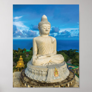 Poster Estátua Buda Grande no Mar