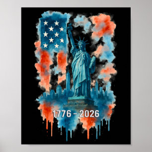 Poster Estátua da Bandeira de 250 Anos da Liberdade 1776-