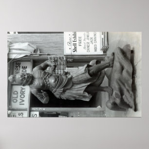 Poster Estátua da guarda do templo na loja pacífica do
