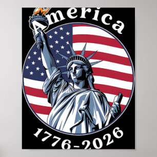 Poster Estátua da Liberdade 1776-2026 250º Souven América