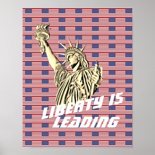 Poster Estátua da Liberdade - A Liberdade lidera (Frente)