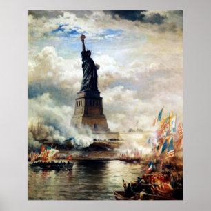 Pôster Estátua da Liberdade Descoberta por Edward Moran