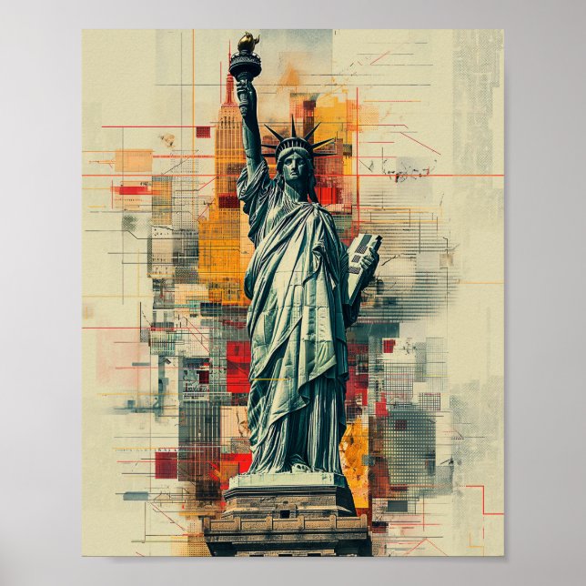 Poster Estátua da Liberdade em Nova Iorque, EUA (Frente)