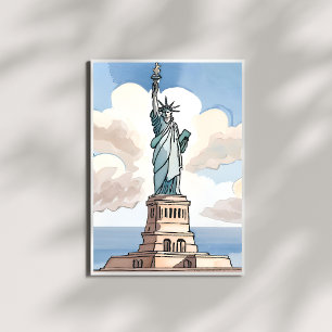 Pôster Estátua da Liberdade   Marca de Água